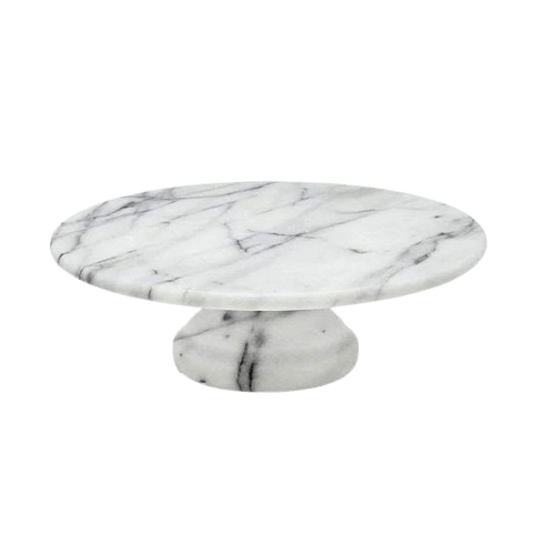 MARBLE CAKE STAND ROUND (NATURAL)
